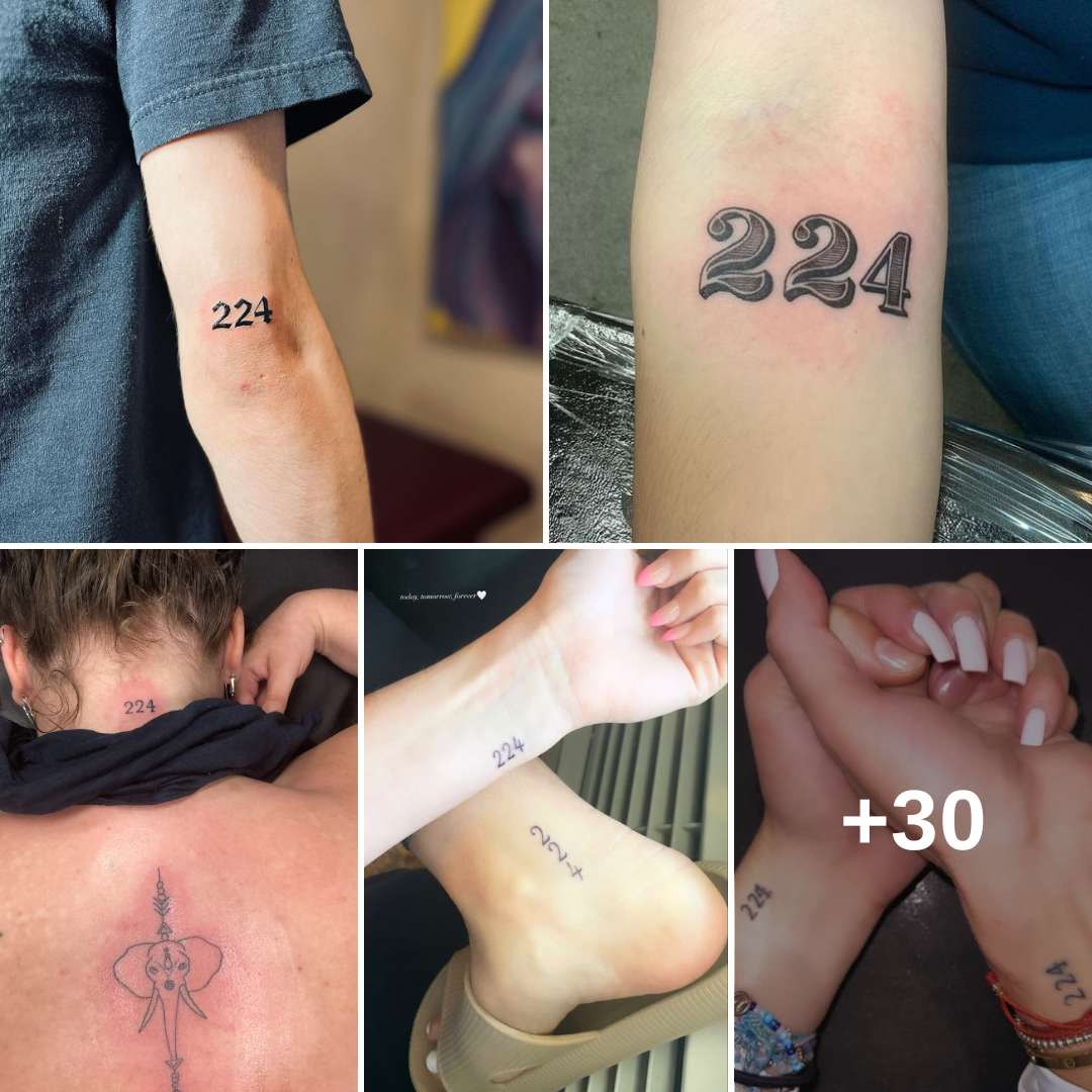 Angel Number 224 Tattoo symbolizes the importance of expressing